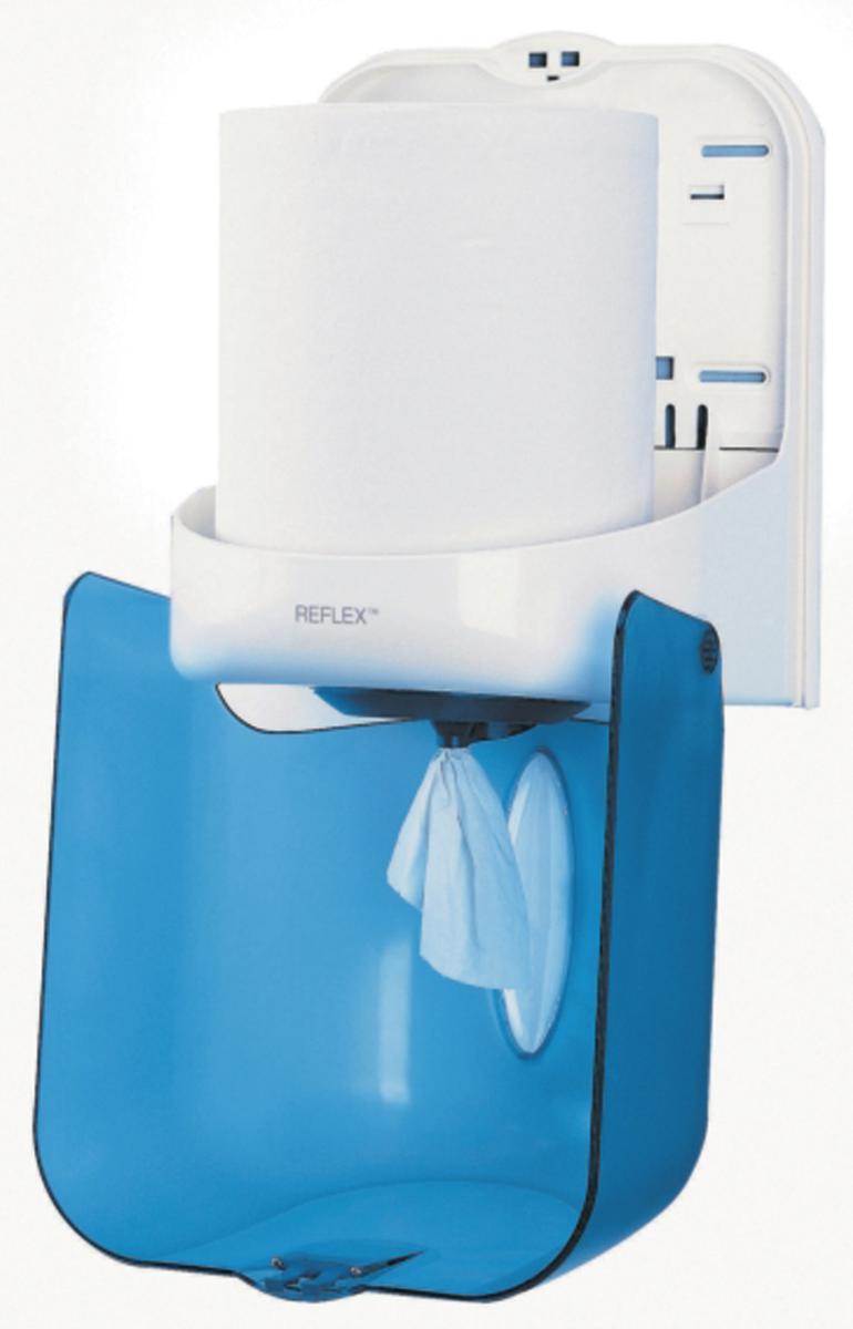 Tork Distributeur de rouleaux de serviettes, polycarbonate, bleu/blanc  ZOOM