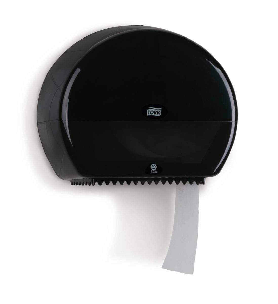 Distributeur de papier toilette pour grands rouleaux, plastique, noir  ZOOM