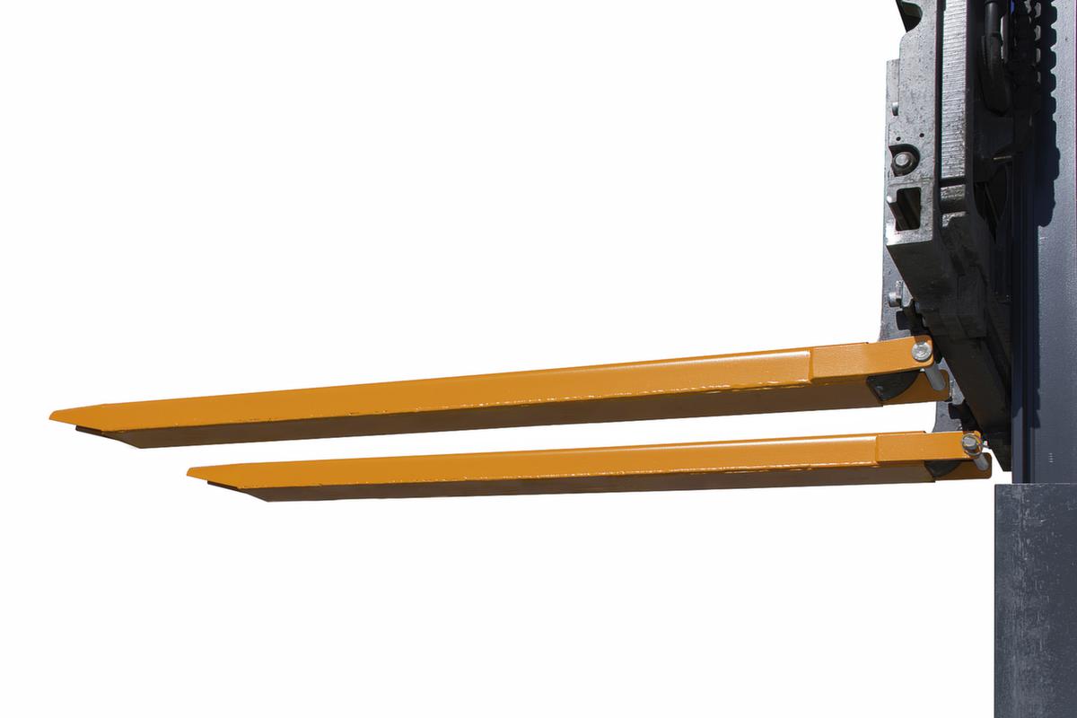 Bauer Rallonge de fourche avec fond fermé, RAL7021 gris noir, pour section de dent hauteur x largeur 50 x 125 mm  ZOOM