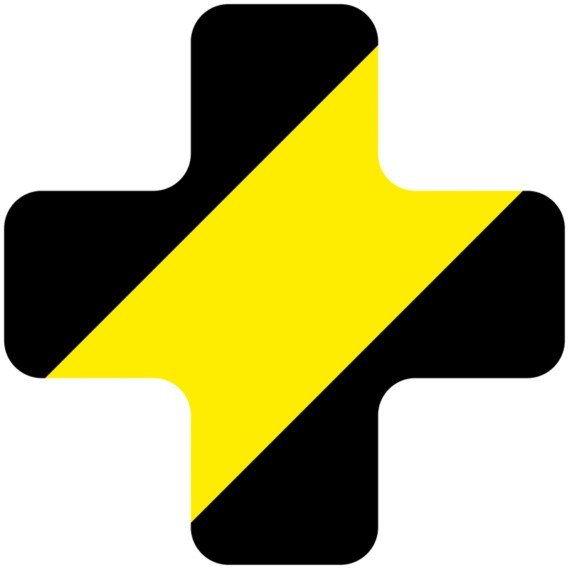 EICHNER Symbole à coller, Plus, jaune/noir  ZOOM
