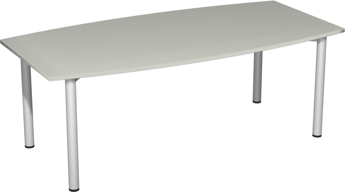 Gera Table de conférence Basis, largeur x profondeur 2000 x 800 mm, panneau gris clair
