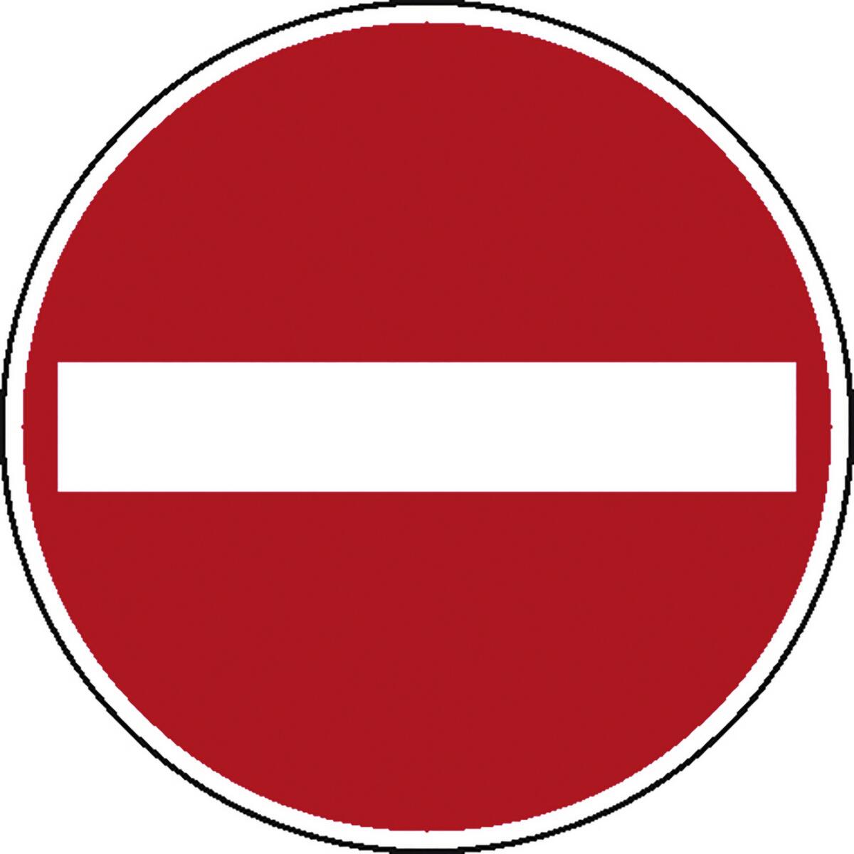Panneau d'interdiction selon le Code de la route  ZOOM