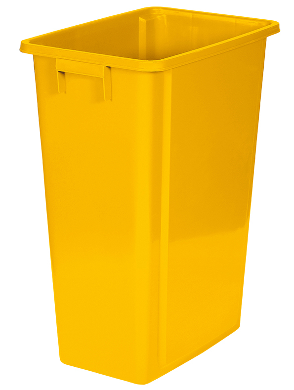 Collecteur ouvert de matières recyclables probbax®, 60 l, jaune  ZOOM