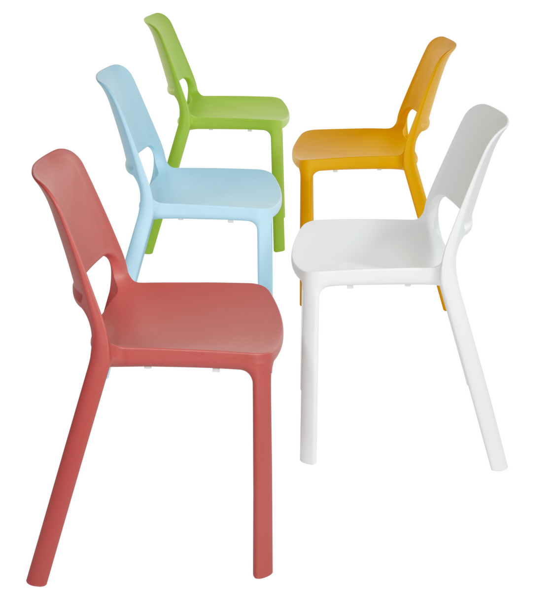 Mayer Sitzmöbel chaise empilable myNUKE utilisable à l'extérieur, blanc  ZOOM