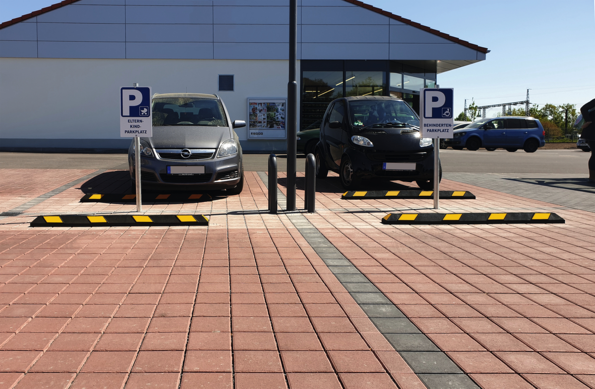 Moravia Délimitation de parkings Park-AID®, largeur 900 mm, brun rouge/blanc  ZOOM