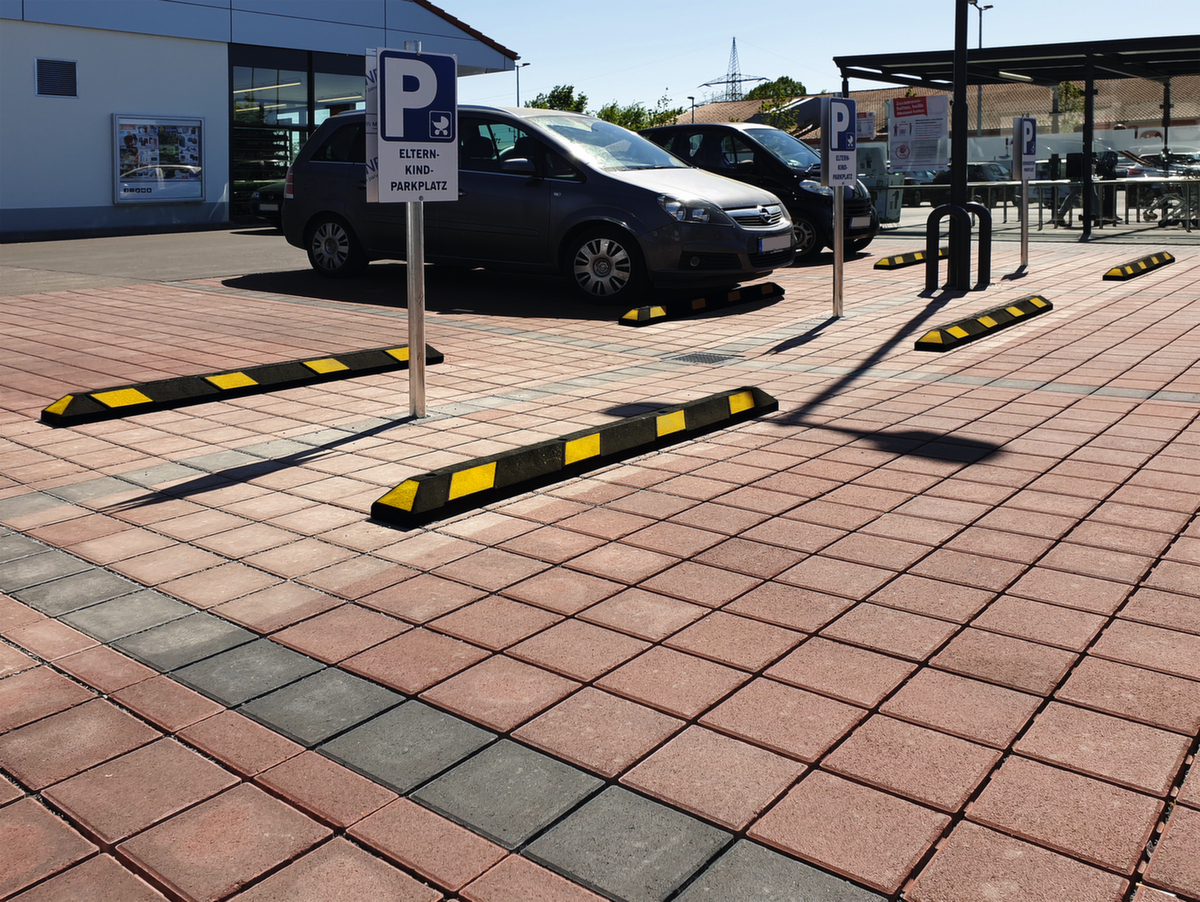 Moravia Délimitation de parkings Park-AID®, largeur 1800 mm, brun rouge/blanc  ZOOM