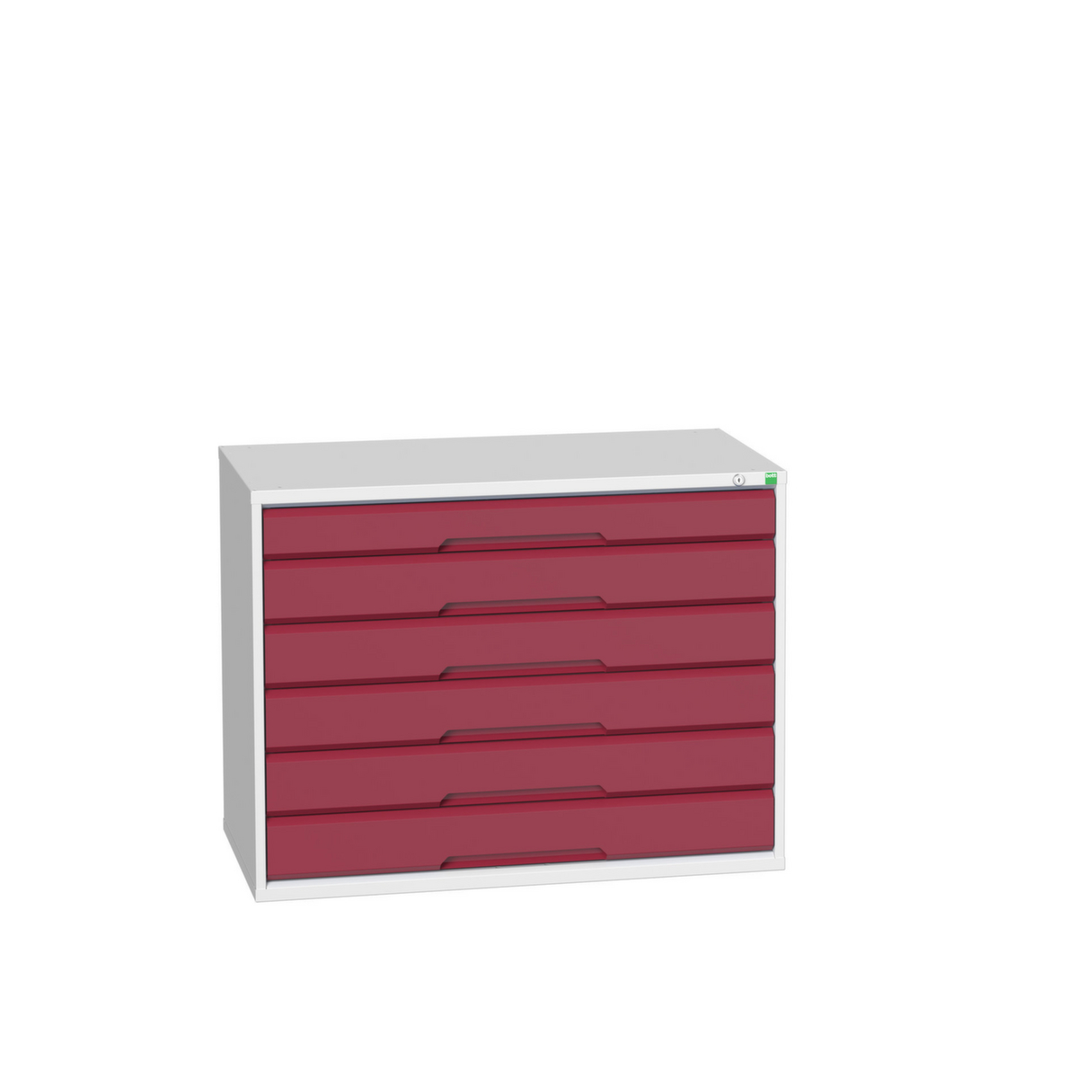 bott Armoire à tiroirs verso, 6 tiroir(s), RAL7035 gris clair/RAL3004 rouge pourpre  ZOOM