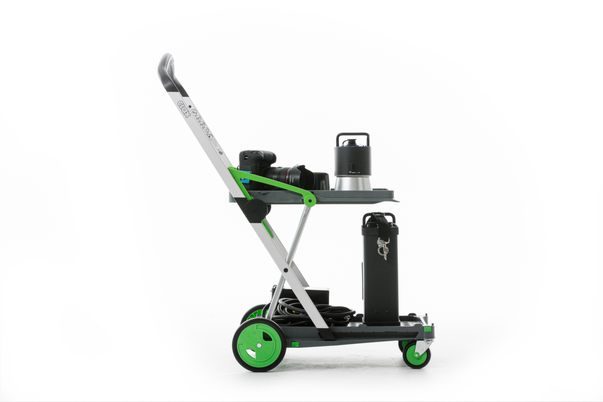 Mobile pliable CLAX, y compris boîte pliante, force 60 kg, 2 plateaux  ZOOM