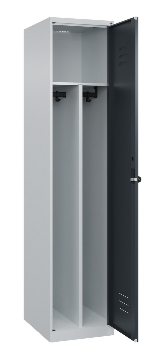 C+P Armoire vestiaire Classic Plus pour une séparation en noir et blanc, largeur de compartiment 400 mm  ZOOM