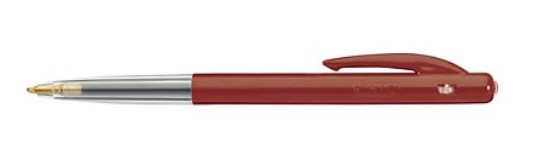 BIC® Stylo à bille M10 Clic Fine, couleur de police rouge, tige rouge/transparent  ZOOM