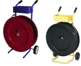 Fahrbares Abrollgerät für PP-Umreifungsband auf Großrolle