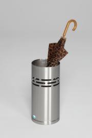 Papierkorb und Schirmständer aus Edelstahl