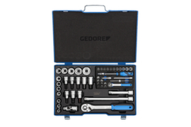 GEDORE 19 V20 U-10 Steckschlüssel-Satz 1/4"+1/2" 50-teilig 4-30 mm