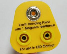 ESD Erdungsstecker für Anti-Ermüdungsmatte, gelb