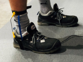 ESD Fersenband für Anti-Ermüdungsmatte, schwarz/gelb