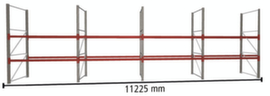 META Palettenregal MULTIPAL für 36 Paletten, 11225 mm breit, 3 Lagerebenen