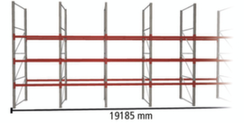 META Palettenregal MULTIPAL für 80 Paletten, 19185 mm breit, 4 Lagerebenen