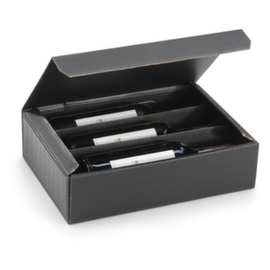 Präsentkarton 3 Flaschen schwarz