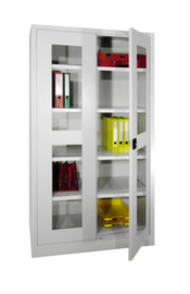 PAVOY Armoire à portes vitrées Basis RAL7035