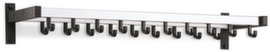 van Esch Patèreavec 19 crochets portemanteaux et porte-chapeauxen aluminium et en plastique