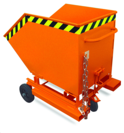 Benne roulante pour copeaux avec robinet de vidange