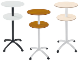 Table haute avec 2 plateaux