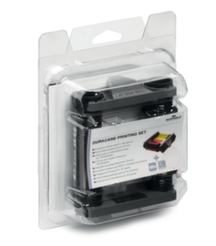 Durable Ensemble d'impression, ruban couleur YMCKO, ruban couleur avec codage RFID, 100 cartes plastique