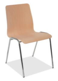 Chaise en bois, hêtre, dossier droit