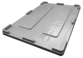 Couvercle coiffant gris pour bac grand volume