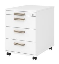 Caisson mobile Up and Down, 3 tiroir(s), blanc/blanc