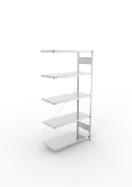 META rayonnage sans boulons extensible CLIP avec charge max. par tablette max. 350 kg