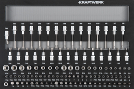 KRAFTWERK® Jeu de douilles 1/4" + 3/8"+ 1/2" 107 pcs.