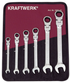 KRAFTWERK® Jeu de 6 clés articulées CLICKRAFT 8-19 mm R.t.