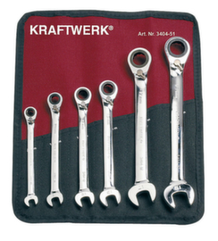 KRAFTWERK® 6-t. Jeu de GearWrench 8-19 mm Étui à roulettes