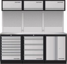 KRAFTWERK® MOBILIO Combiné compact 3 postes avec paroi perforée