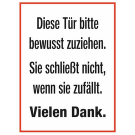 Plaque de porte SafetyMarking® « Fermer la porte »