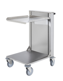 Kongamek Chariot à ridelles à 2 tablettes, force 150 kg, plateau longueur x largeur 510 x 510 mm