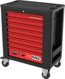 KS Tools PERFORMANCEplus P15 BLACK/ROT Workshop trolley with 8 drawers