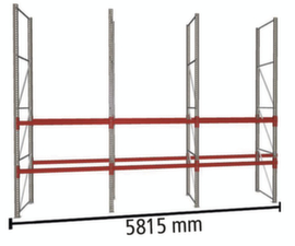 META Rayonnage à palettes MULTIPAL pour 18 palettes, largeur 5815 mm, 3 niveaux de stockage