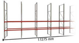 META Rayonnage à palettes MULTIPAL pour 54 palettes, largeur 17275 mm, 3 niveaux de stockage