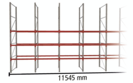 META Rayonnage à palettes MULTIPAL pour 48 palettes, largeur 11545 mm, 4 niveaux de stockage