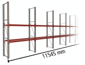 META Rayonnage à palettes MULTIPAL pour 18 palettes, largeur 11545 mm, 3 niveaux de stockage