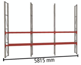 META Rayonnage à palettes MULTIPAL pour 12 palettes, largeur 5815 mm, 4 niveaux de stockage