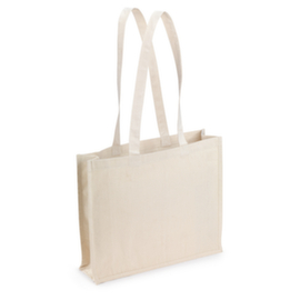 10 sacs en coton avec soufflets naturel