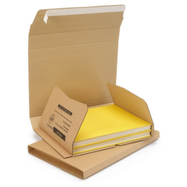 Étui brun avec fermeture adhésive