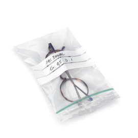 Sachet zip à bandes blanches 60 microns