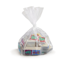 Sachet plastique à soufflets 100 microns Raja 25x15x40cm