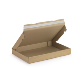 Boîte extra-plate brune avec fermeture adhésive