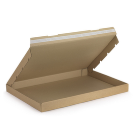 Boîte extra-plate brune avec fermeture adhésive