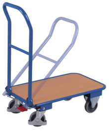 Chariot avec barre de poussée pliable